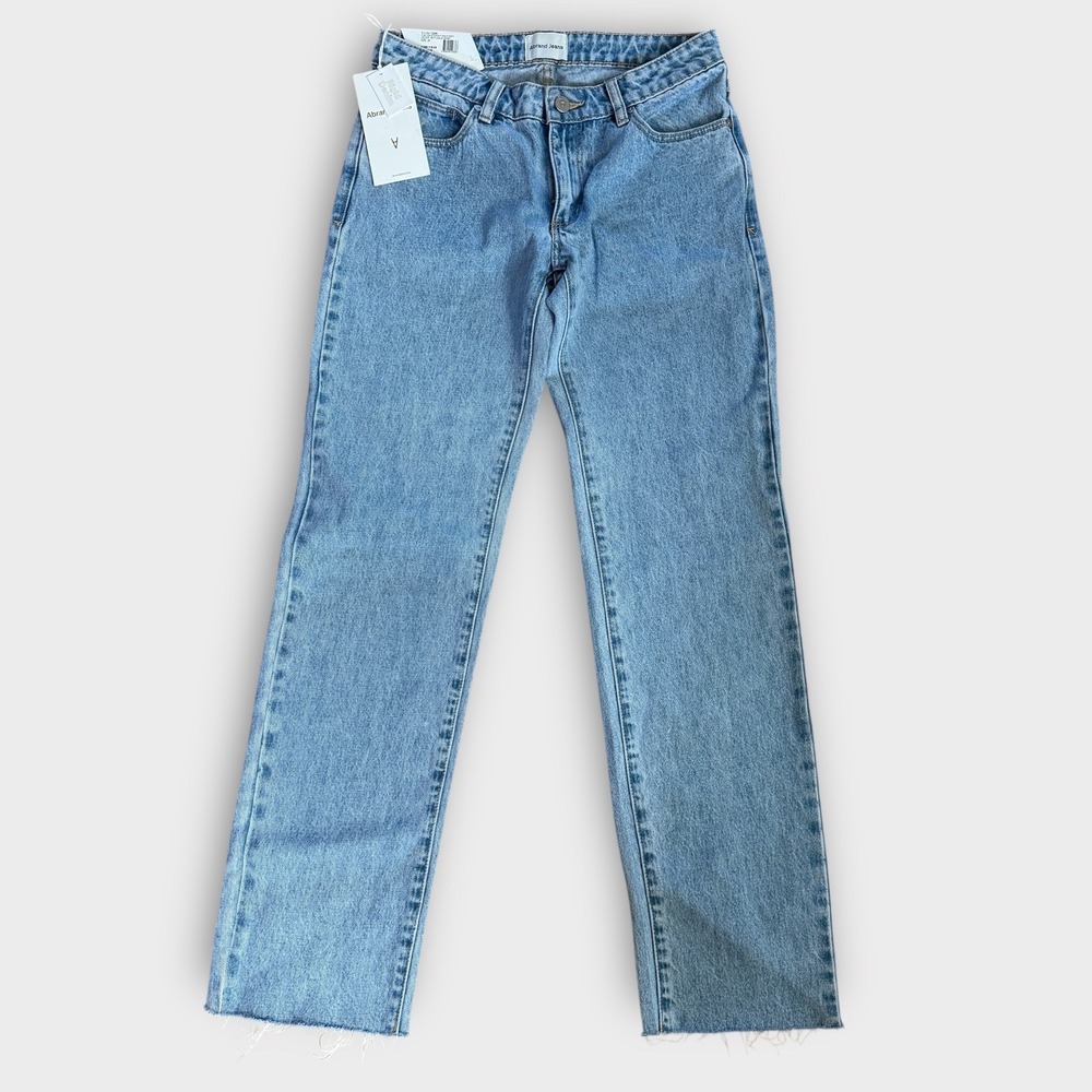 Abrand A 99 Low Straight Walk Away Jeans Size 26‎ Light Wash Denim NWT